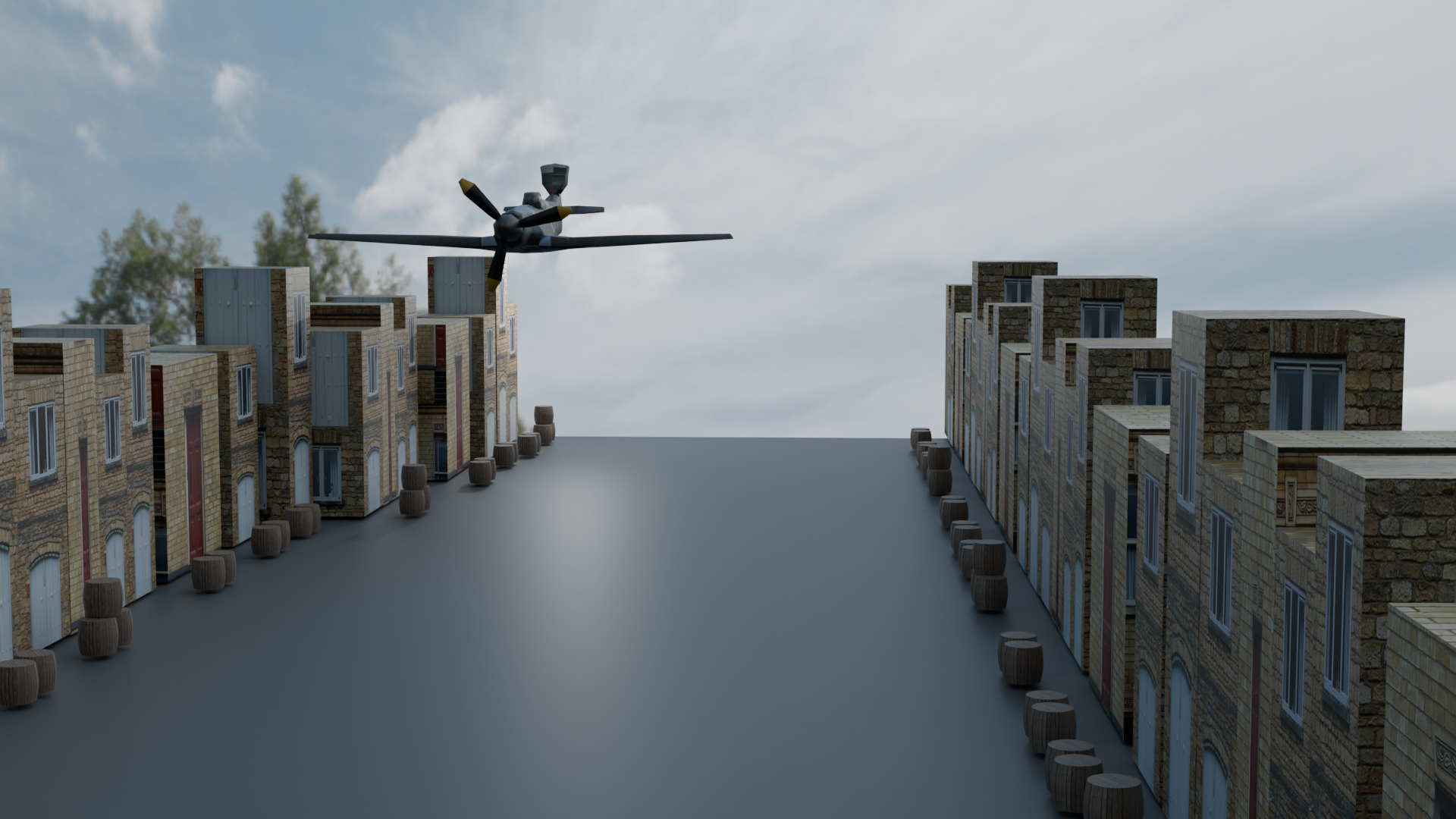 Blender plane rendering